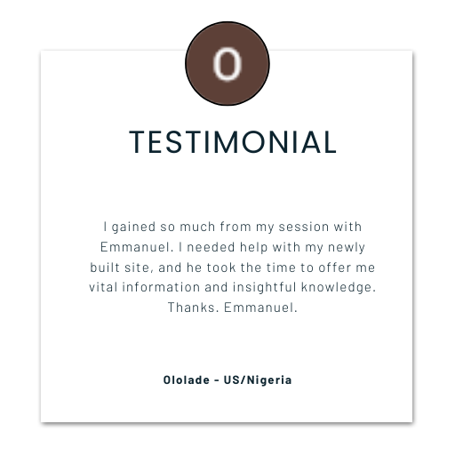 Testimonials about Emmanuel Ibekwe